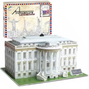 Fehér ház 3d puzzle - 35 darabos modellépítő készlet