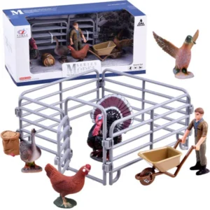Farm állatfigurák készlet - pulyka és kakas