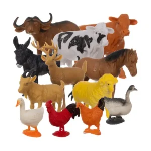 12 farm állatfigura készlet gyerekeknek - kruzzel