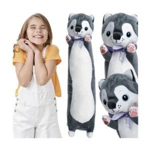 Hosszú plüss husky kabala 70cm gyerekeknek