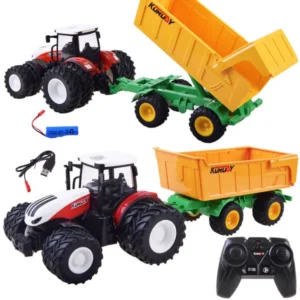 Távirányítós mega traktor pótkocsival