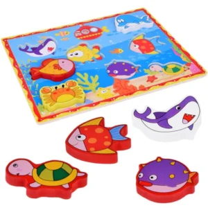 Tengeri állatos fa puzzle 8 darabos