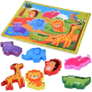 Safari fa állat puzzle 7db gyerekeknek