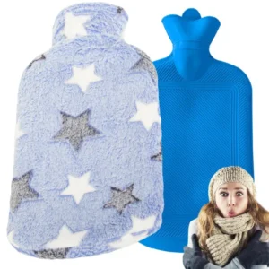 Csillagos plüss gumi termosz 2l