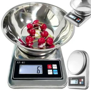 Digitális konyhai mérleg 5kg/1g fém alappal