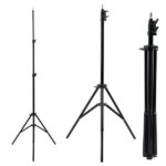Maclean mc-163 körlámpa állvány, 62-190 cm, 3 kg, fekete