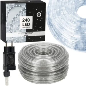 Springos® hideg fehér led fényfüzér 240 led, 11,5m, ip44