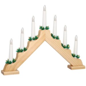 Springos® led gyertyatartó 7 ágú meleg fényű
