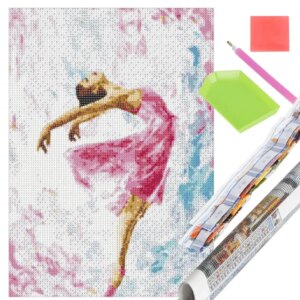 Springos® balett gyémántfestő készlet 30x40cm