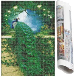 Springos® páva gyémántfestő készlet 30x40cm