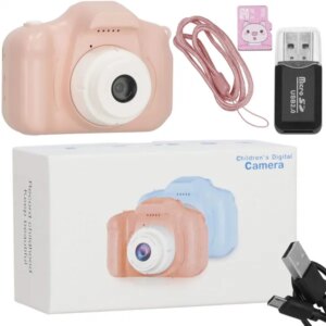 Springos® gyerek kamera - rózsaszín, full hd, 24 mpx