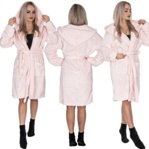 Springos® rózsaszín szőrme köntös l/xl