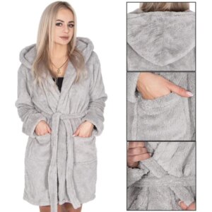 Springos® szőrme köntös szürke l/xl