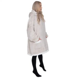 Springos® szőrme oversize kapucnis pulóver