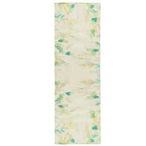 Springos® len asztali futó 180x32cm barna/zöld-kék