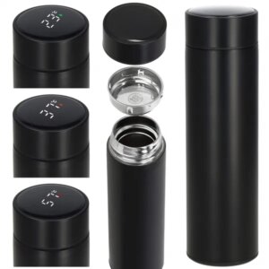 Springos® fekete intelligens termosz 500ml