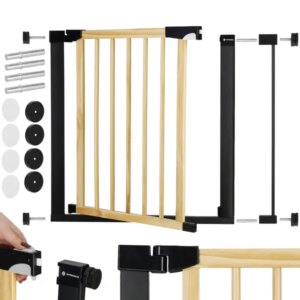 Springos® biztonsági kapu 82-89cm fa-fém