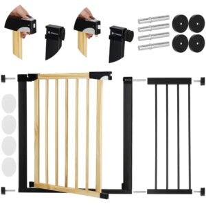 Springos® biztonsági kapu 103-110cm fa-fém