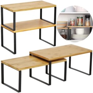 Springos® bambusz konyhai polc szett (2 db)