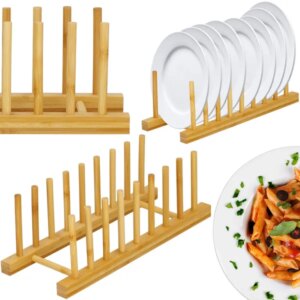 Springos® bambusz tányértartó 8 rekesszel