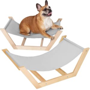 Springos® bükkfa kutyanyugágy - szürke, 70x40,5 cm
