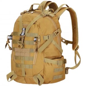 Springos® katonai zöld hátizsák 53cm, 4 zseb, cipzáras