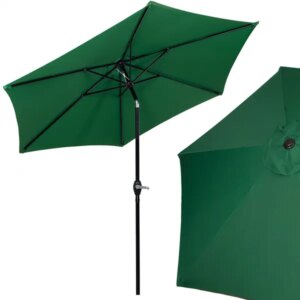 Springos® sötétzöld kurblis napernyő 250cm
