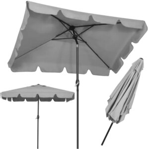 Springos® téglalap napernyő 240x166cm, világosszürke