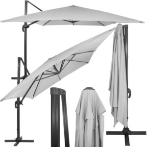 Springos® téglalap napernyő 320x400cm, világosszürke