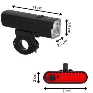 Springos® usb kerékpár lámpa készlet - vízálló, fekete