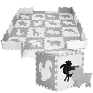Gyerek hab puzzle szett 150x150 cm - állatos, eva, vízálló