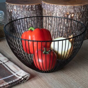 Fekete fém kosár 25cm