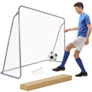 Springos® szürke acél focikapu 240x170 cm