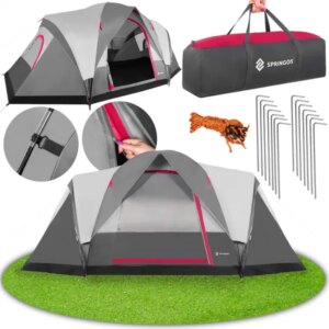 Springos® 6 személyes vízálló kempingsátor