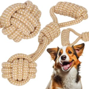 Springos® pamut kutyajáték, világos barna, 32 cm