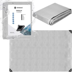 Springos fekete takaróponyva 3x4m 210gsm vízálló uv védelemmel