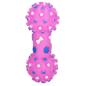 Springos® hangot adó kutyajáték - rózsaszín/kék/fehér, 16 cm