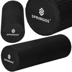 Springos® masszázs henger, fekete, eva, 45x15 cm