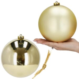 Springos® arany díszgömb készlet 15cm 2db
