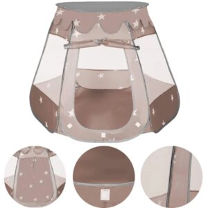 Springos® csillagos pop-up sátor - szürke, összecsukható, hatszögletű