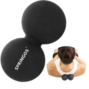 Springos fekete masszázslabda 13cm