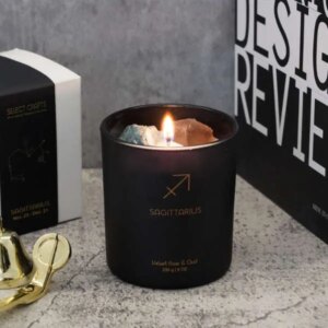 Lumira halak gyertya - asztrológiai kővel és aromával