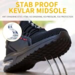 Irong sportcipő - eu 41, kötött háló, acél orr, pu talp