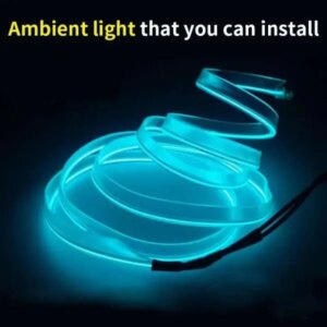 Autó led neon szalag - jégkék fény 5m