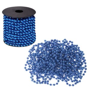 Springos kék gyöngylánc 8mm 10m