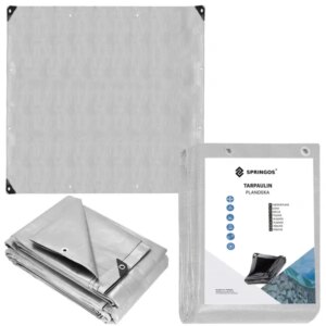 Springos® vízálló takaró 3x3m szürke 210gsm uv