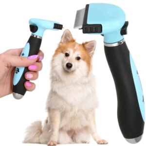 Kék-fekete szőrkefe ergonomikus fogantyúval