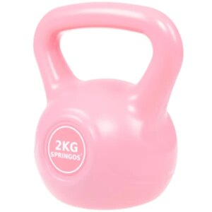 Springos 2kg rózsaszín kettlebell ergonomikus fogantyúval