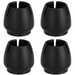 Fekete pvc bútorláb védő, 4 db