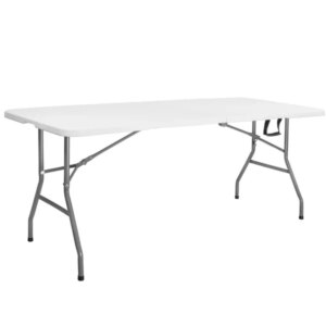 Springos összecsukható fehér asztal 180x75 cm